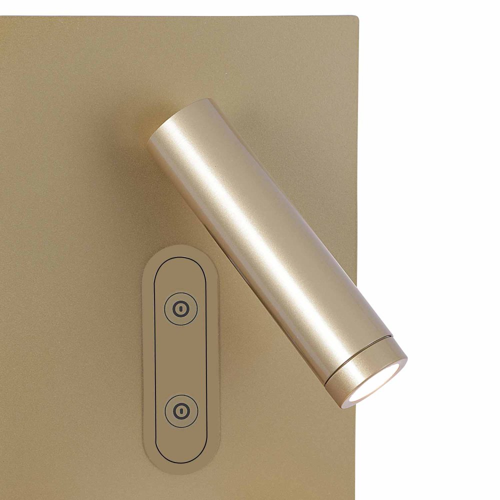 Applique LED Táctil Dorado con Carga Inalámbrica 22Cm Eron - Applique LED - UKUKHOME.com