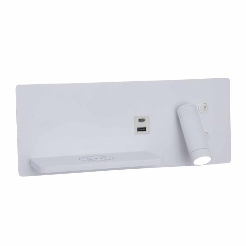 Applique LED Blanco con Carga Inalámbrica y Usb 30Cm Somni - Applique LED - UKUKHOME.com