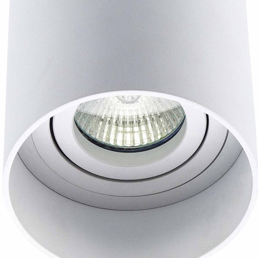 Foco de Superficie Cilíndrico Orientable Ø9Cm color Blanco Rick - Faretto LED da superficie - UKUKHOME.com