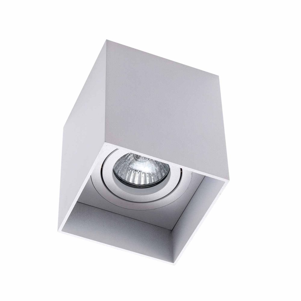 Foco de Superficie Cuadrado Orientable 9X9Cm color Blanco Soff - Faretto LED da superficie - UKUKHOME.com
