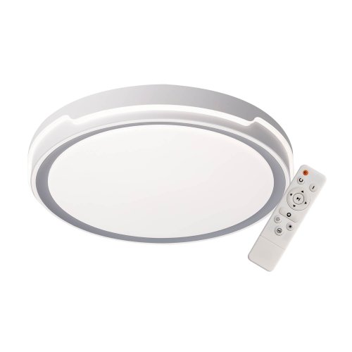Plafoniera LED Regulable 53W Ø50Cm color Blanco y Plateado Silver - Illuminazione da soffitto LED - UKUKHOME.com
