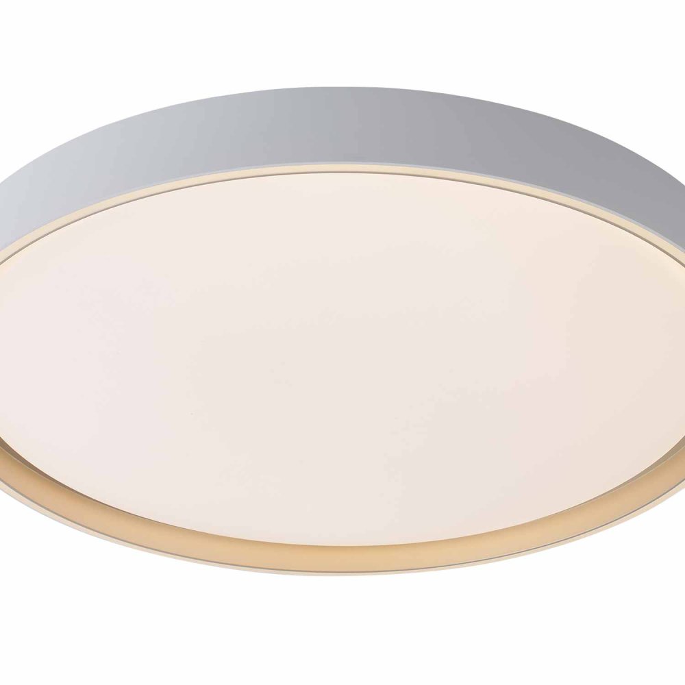 Plafoniera LED Regulable 68W Ø59Cm color Blanco y Dorado Lorens - Illuminazione da soffitto LED - UKUKHOME.com
