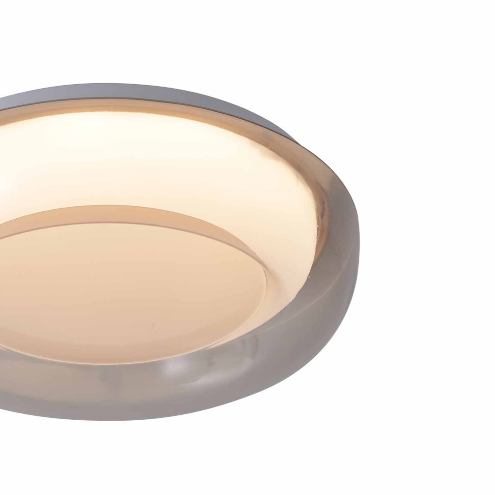 Plafoniera LED Redondo 20W Regulable Ø30Cm Blanco y Fumé Sinai - Illuminazione da soffitto LED - UKUKHOME.com