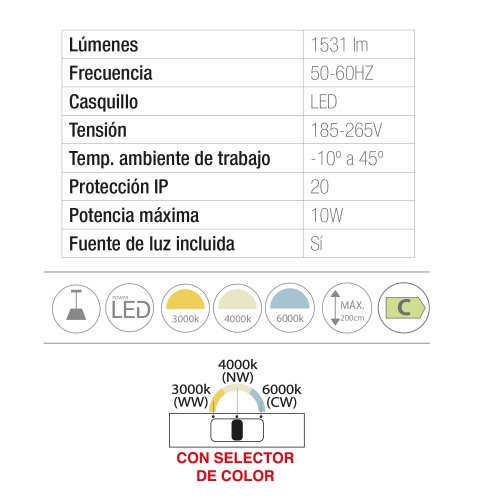 Lámpara Led Colgante Odra 1 Luz - Illuminazione decorativa - UKUKHOME.com