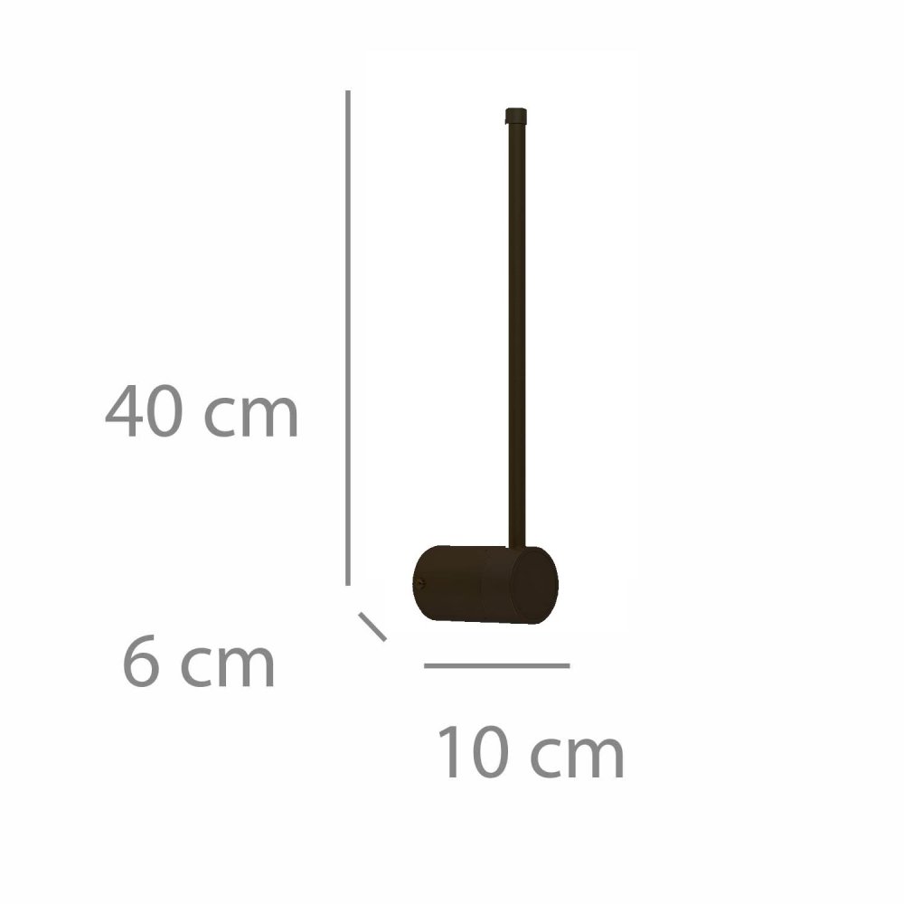 Applique LED Negro 40Cm Lenux - Applique LED - UKUKHOME.com