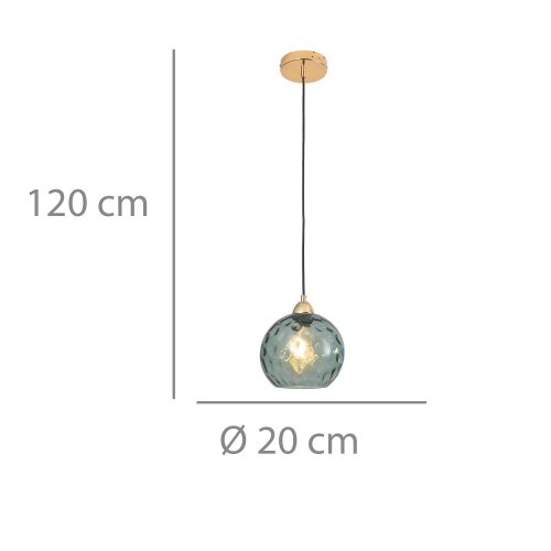 Lampada Sospesa 1 Luz Lyria Fumé - Lampada sospesa - UKUKHOME.com