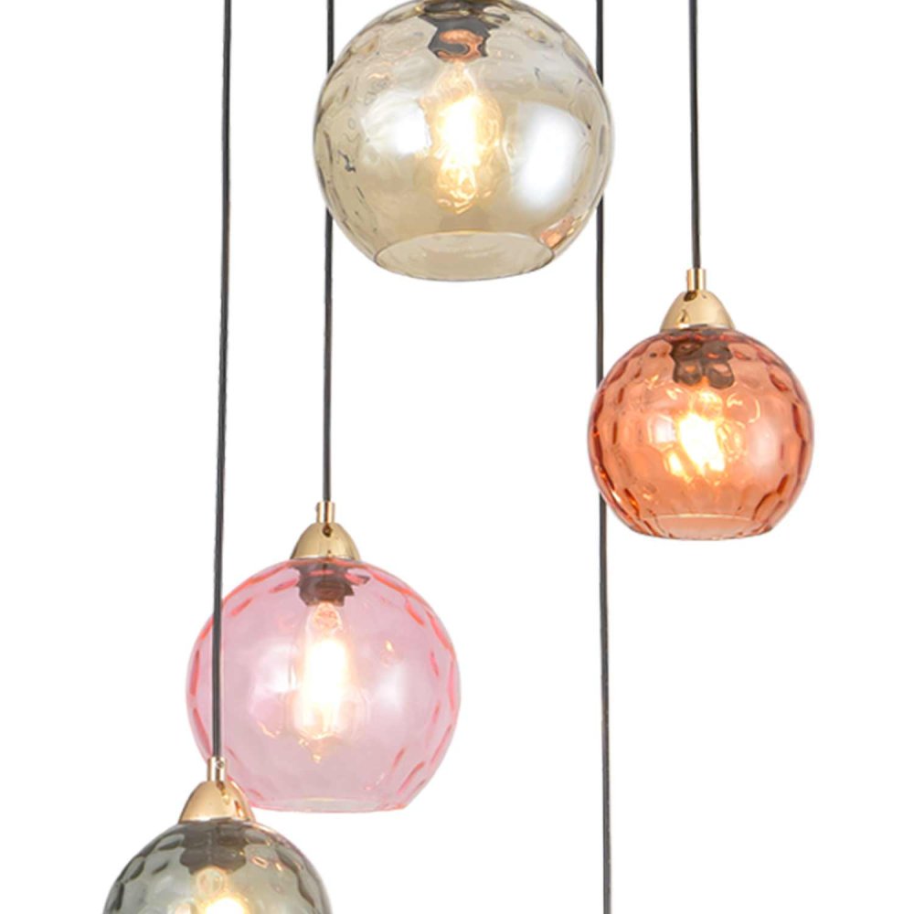 PLAFONIERA 5 LUCI LYRIA MULTICOLORE | Ukukhome