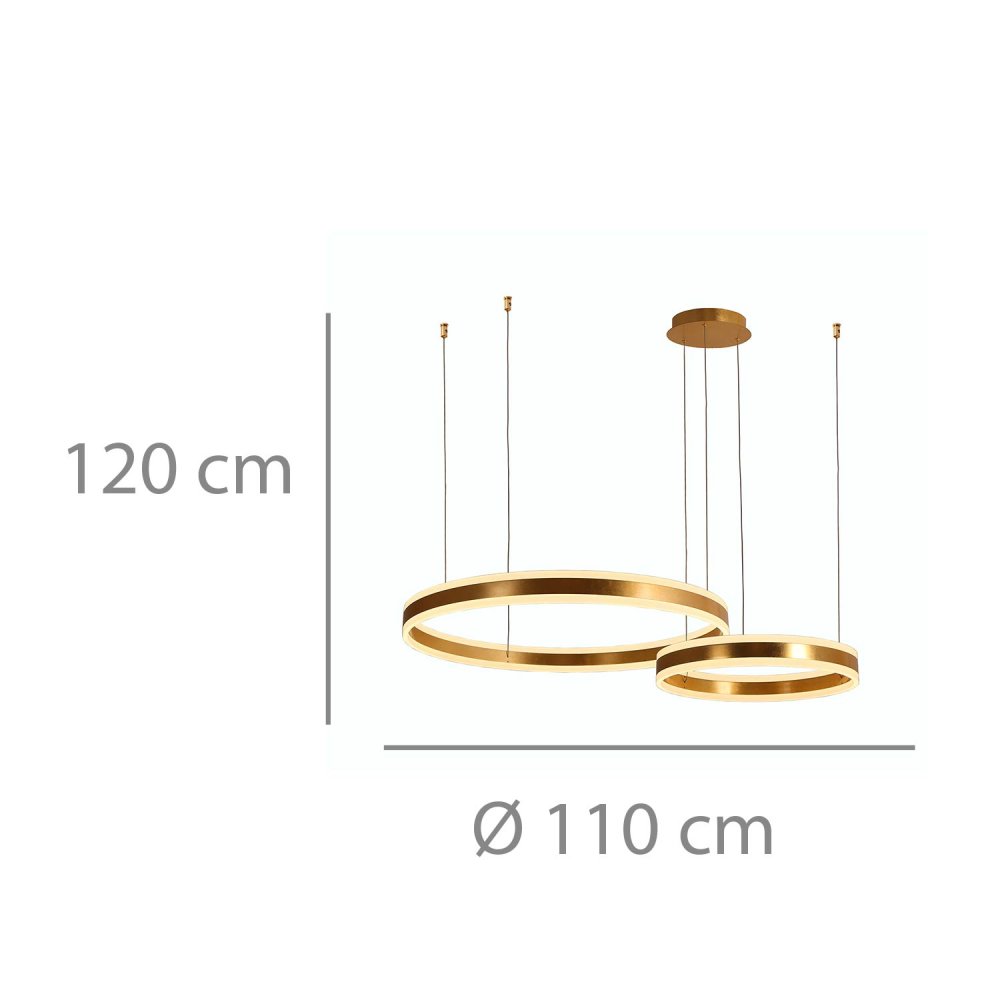 Lampada da Soffitto Led Dorada Ø80Cm Zirka - Illuminazione da soffitto LED - UKUKHOME.com