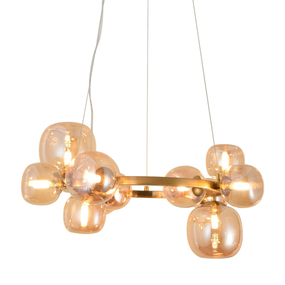 LAMPADA A SOSPENSIONE 11 LUCI OKO AMBRA | Ukukhome