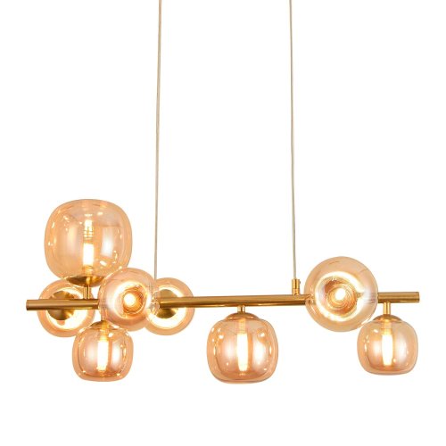 LAMPADA A SOSPENSIONE 8 LUCI OKO AMBRA | Ukukhome