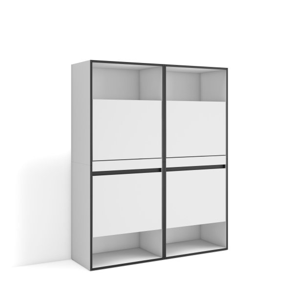 Scarpiera Pro 120x145 cm Bianco | 20 Paia Scarpe Camera