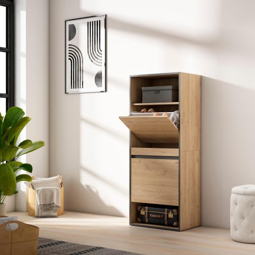 Scarpiera Camera 60x145 cm Rovere | 10 Paia Scarpe
