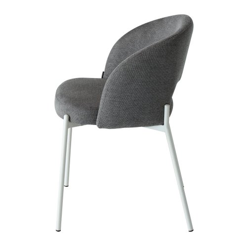 Sedia Imbottita Harmony Grigia Gambe Avorio | Ukukhome