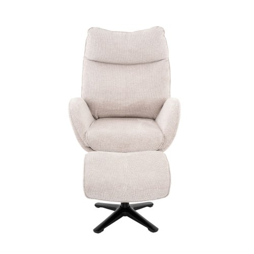 Poltrona Eliot Sabbia con Poggiapiedi | Ukukhome