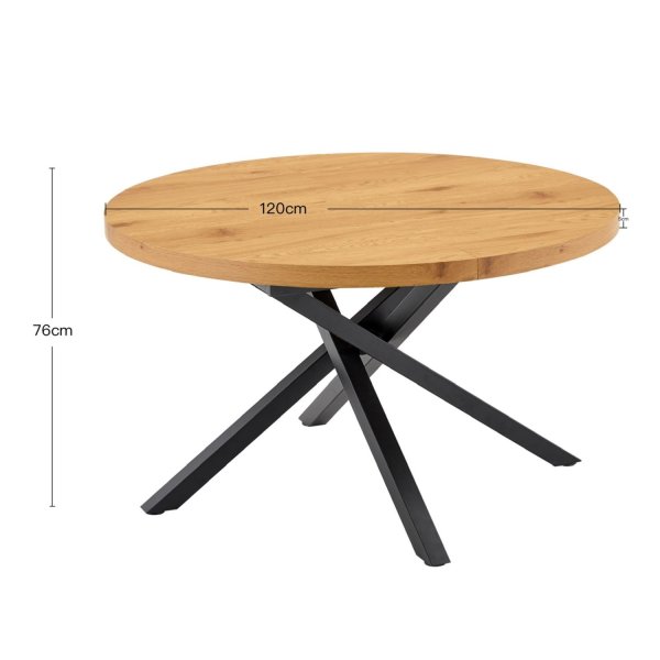 Tavolo Allungabile Ingrid 120-160 Gambe Nere | Ukukhome