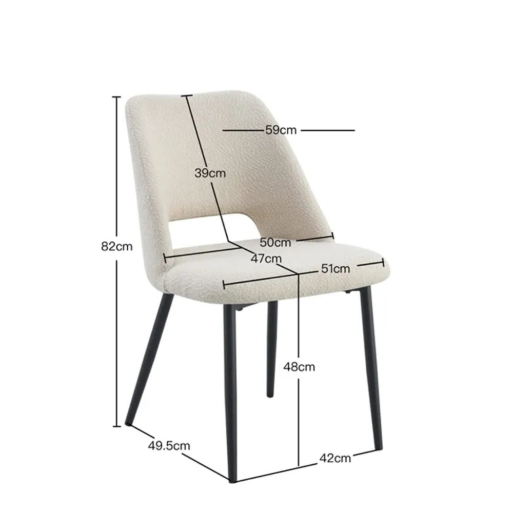 Sedia Imbottita Nanna Sabbia Gambe Avorio | Ukukhome