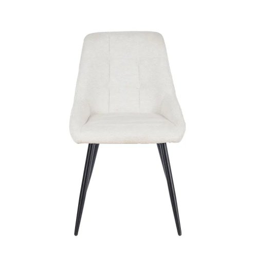 Sedia Imbottita Alma Sabbia Gambe Nere | Ukukhome
