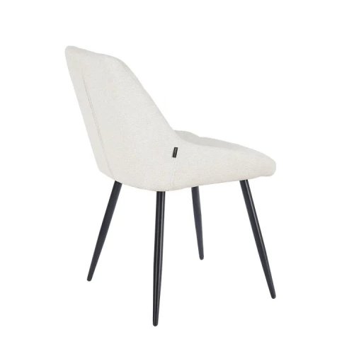 Sedia Imbottita Alma Sabbia Gambe Nere | Ukukhome