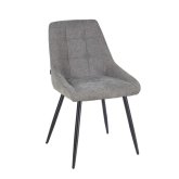 Sedia Imbottita Alma Grigia Gambe Nere | Ukukhome