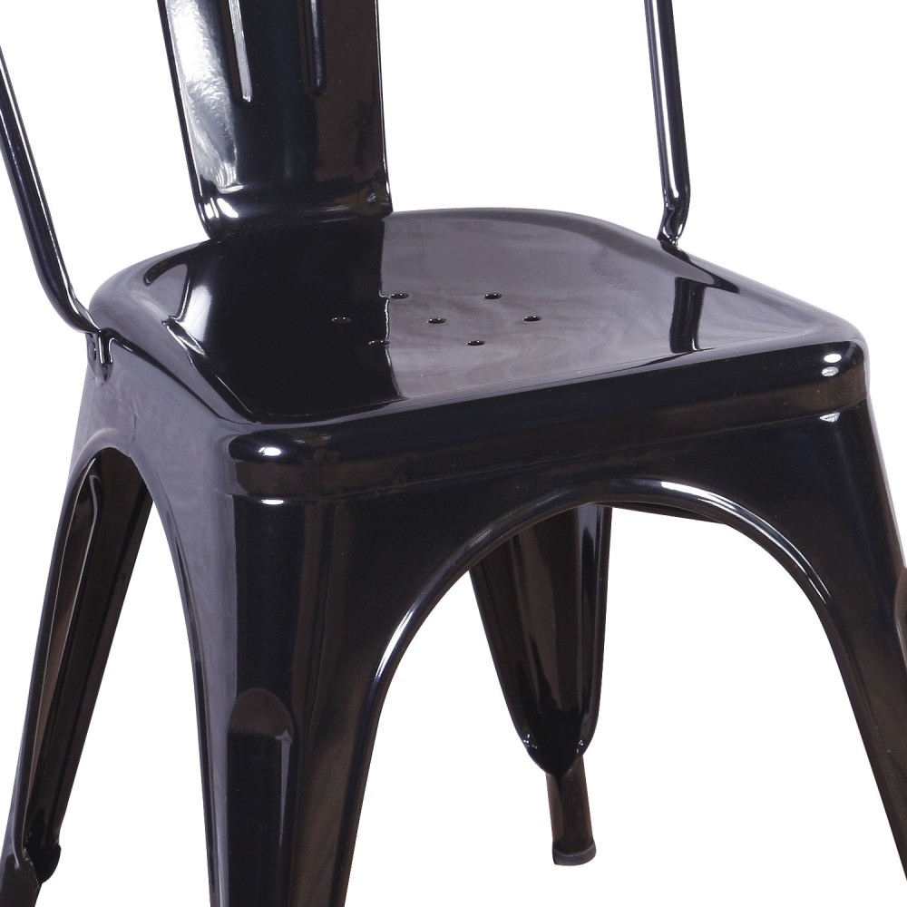 SILLA TOLIX INDUSTRIAL RÉPLICA NEGRA