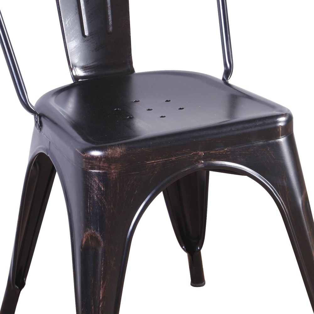 CADEIRA VELHA DE RÉPLICA NEGRA DE LANK | Venta de Muebles Online