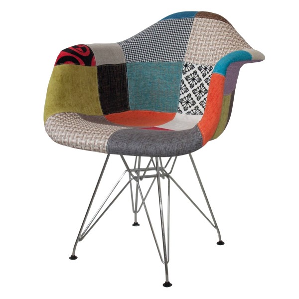 SILLÓN TOWER CHROME PATCHWORK