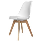 SILLA  NEW TOWER WOOD BLANCA - Cadeiras Tower 