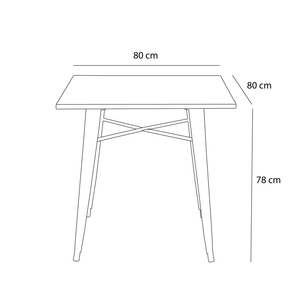 MESA LANK WOOD 80X80 - Mesas de jantar 