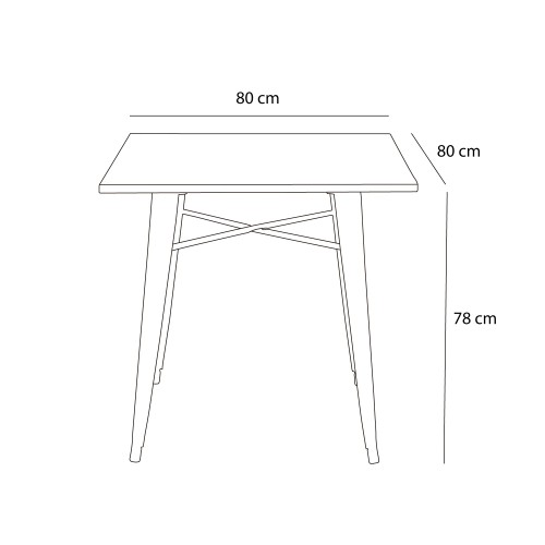 MESA LANK WOOD 80X80 - Mesas de jantar 