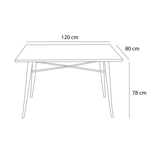 MESA LANK WOOD BLANCA 120 x 80 cm - Mesas de jantar 