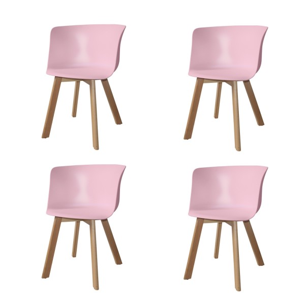 PACK 4 CADEIRÕES WINTER WOOD ROSA