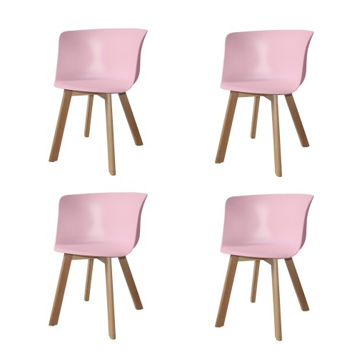 PACK 4 CADEIRÕES WINTER WOOD ROSA