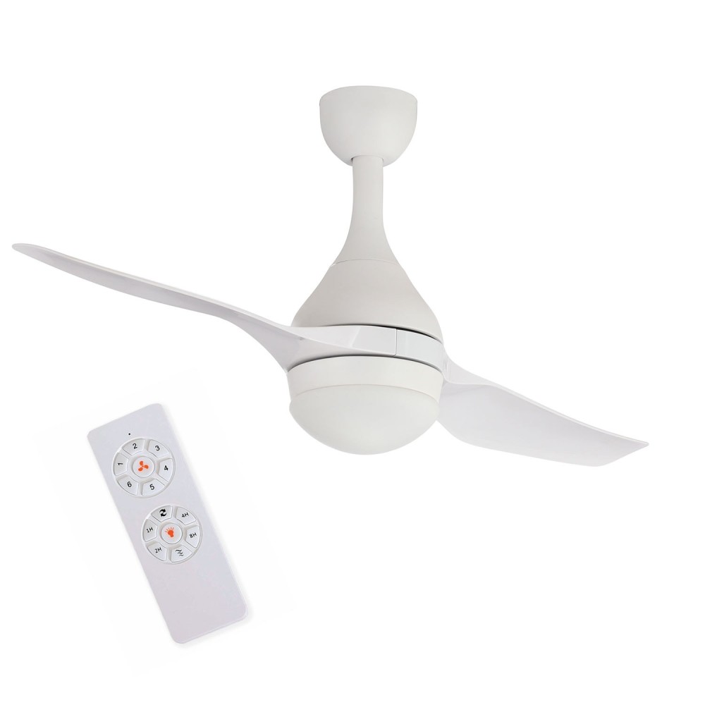 VENTILADOR LED JAN 18W 2 PALAS BLANCO REGULABLE MOTOR DC