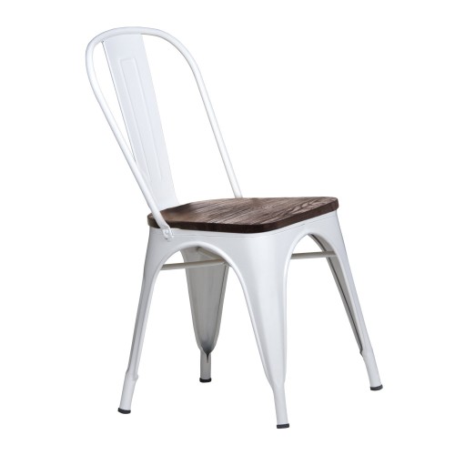 SILLA LANK DARK WOOD BLANCA - Cadeira Tólix 