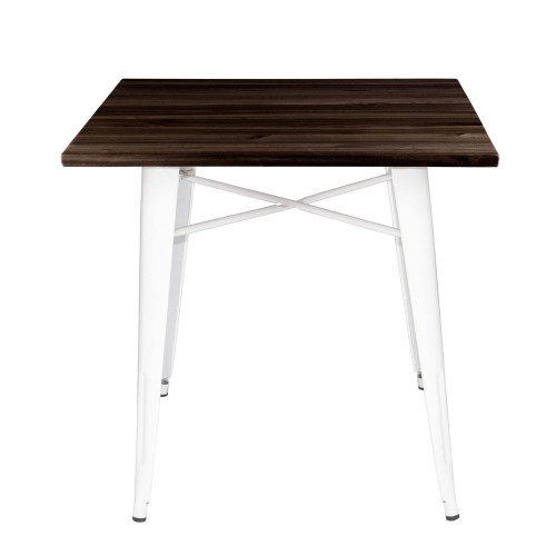 MESA LANK DARK WOOD BLANCA 80x80 CM - Mesas de jantar 