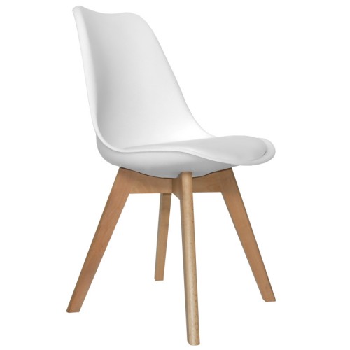 PACK 6 SILLAS NEW TOWER WOOD BLANCAS