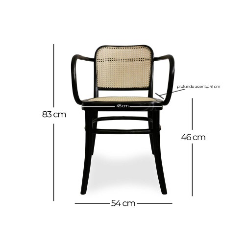 SILLA HOFFMAN BLACK REPOSABRAZOS