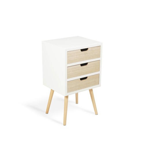 MESINHA DE CABECEIRA  3 GAVETAS AUREL