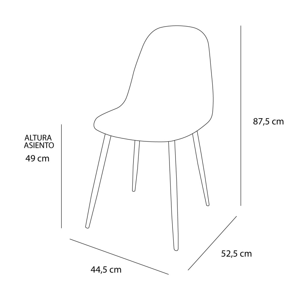PACK MESA DE COMEDOR FOREST 140 CM Y SILLA TAPIZADA CORO CAPUCCINO - Conjuntos de mesas e cadeiras 