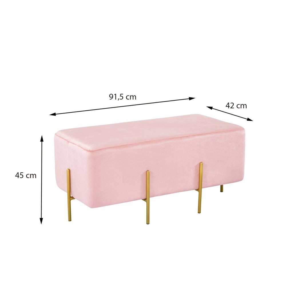 PUFF REPOUSA PÉS RECTANGULAR MALLOW VELVET - Puffs 