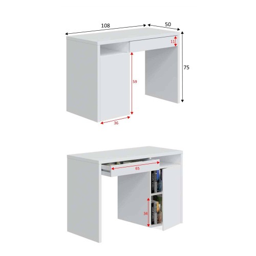 PACK DE SECRETÁRIA E CADEIRA COR-DE-ROSA