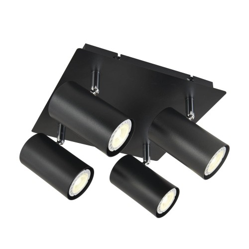 CANDEEIRO DE TETO 4 LUZES PRETO MADDOX - Candeeiros Suspensos 