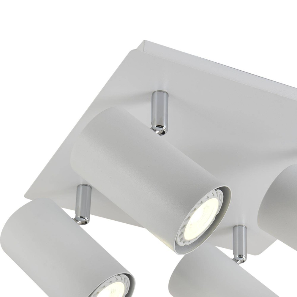 CANDEEIRO DE TETO BRANCO 4 LÂMPADAS MADDOX - Candeeiros Suspensos 