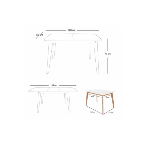 MESA EXTENSIBLE TWEEN WOOD - Mesas Extensíveis 