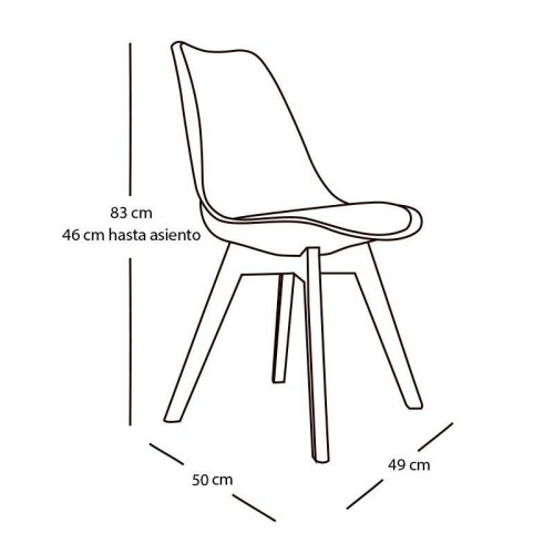 SILLA NEW TOWER WOOD GRIS - Cadeiras Tower 