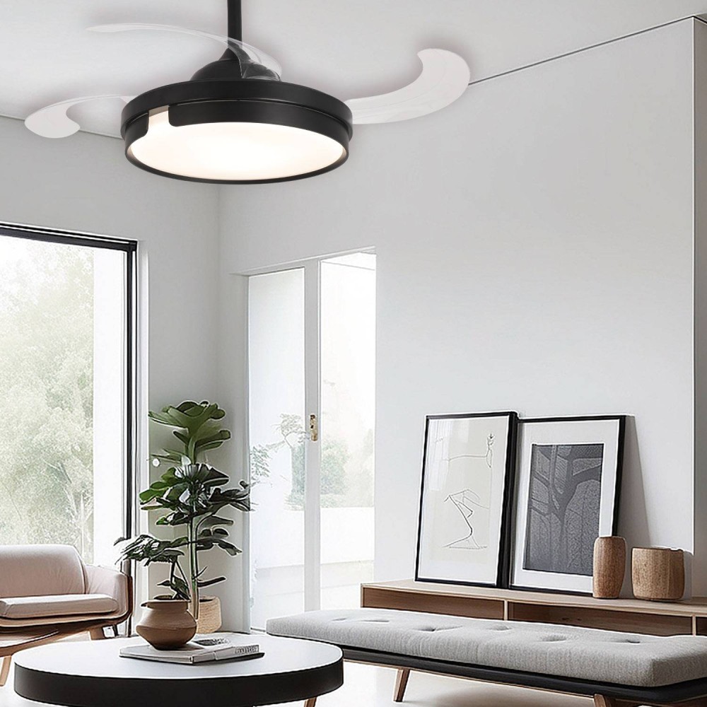 Ventilador 4 lâminas plegáveis LED 38W Robby | Venda de Móveis Online