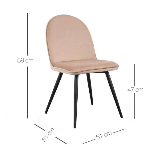 SILLA MADS VELVET BLACK