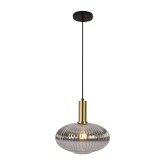 Candeeiro Pendente 1 Luz Oval Smoke - Venda Moveis Online