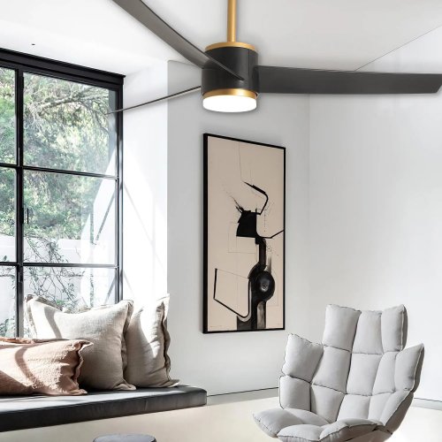 VENTILADOR LED BOREAS 18W 3 PALAS MOTOR DC NEGRO