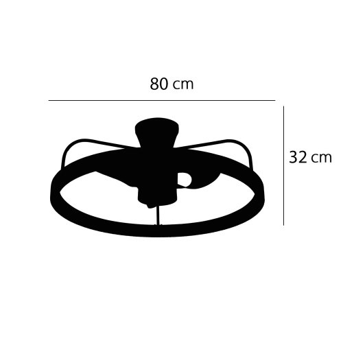 VENTILADOR LED 48W SILENCIOSO Ø80 CM ZEPHIRA